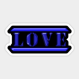 Love Blue Sticker